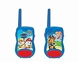 Lexibook, Die Paw Patrol, Talkies-Walkies 200m, Kommunikationsspiel für Kinder, 2 Kommunikationskanäle, Gürtelclip, batteriebetrieben, Blau/Rot, TW12PA