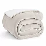 BEDSURE Kuscheldecke - Warm Sherpa Wolldecke & Sofadecke, Flauschig Sofaüberwurf Decke, Dicke Couchdecke, Fleecedecke, Flauschige Wohndecke für Couch, Beige, 150x200 cm, XL