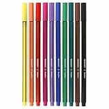 Westcott STORYLINER Fineliner Mix 10 Stück | Premium Fineliner mit 0,4mm Strichstärke | Präzise Strichführung, metalleingefasste Spitze, schnelltrocknende Tinte auf Wasserbasis | E-744256 00