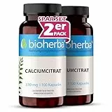Calciumcitrat Kapseln – 200 Stück hochdosiert mit 330 mg Calcium von BIOHERBA PZN 19642729