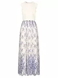 ApartFashion Damen Abendkleid Kleid, Creme-hellblau, 40 EU