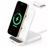 Wireless Charger Induktive Ladestation für iPhone 16/16e/15 Pro Max/14/13/12/11,15W Kabelloses Ladegerät Handy Ladestation Faltbare Induktionsladegerät Charging Station für Samsung Galaxy S25/S24/S23