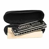CASCHA HH2058 Master Edition Blues Harmonica, hochwertige Mundharmonika in C-Dur mit Soft Case und Pflegetuch, Blues Organ