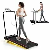 HomeFitnessCode Laufband Klappbar mit Neigung - Walking Pad für Zuhause Klein Laufpad mit Steigung Walkpad Untertisch Elektrisch 1-8 KMH Mini Walking Band Gehband, Schwarz