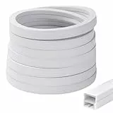 LOMUG LED Profil Silikon, Wasserdicht Led Strip Abdeckung 12×12mm für LED Streifen bis 9mm, Flexibler LED Strip Diffusor Kürzbar für Decke Wand TV Akustikpaneel Beleuchtung(Weiß, 6M)