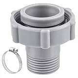 Lysjoy Schwimmbad Ablaufgarnitur für Coleman, Bestway Pools, Abfluss Anschluss Schlauchadapter mit Schlauchschelle, 3,8 cm(1,5 Zoll) Ablaufverbinder mit Klemmringen, Langlebiges Pool Drainage Zubehör