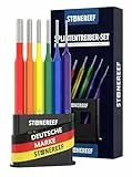 6x Splintentreiber Set Ø 2–8mm – durchschlagfestes Punch Set aus Federstahl, 150 mm lang – Pulverbeschichtet & verchromt – Austreiber Werkzeug für Auto, LKW, Werkstatt, Motorrad, Hobby & Industrie