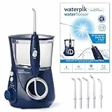 Waterpik Ultra Professional Munddusche, Testsieger 2025, Precision Pulse Technology, TÜV Siegel, bis zu 99,9 Prozent Plaque Entfernung, 6x Aufsätze, 10x individuelle Modi, integrierter Timer, Blau