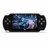 YHFITN 4,3-Zoll-Retro-Handheld-Spielkonsole – Vorinstallierte Klassiker, tragbarer Videospielplayer mit TV-Anschluss, wiederaufladbarem Akku und TF-Kartensteckplatz (Black)