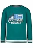SALT AND PEPPER BY KIDS PARK Jungen Sweatshirt mit Lastwagen Stickerei zum Öffnen T-Shirt, Hunter Green, 116 cm-122 cm