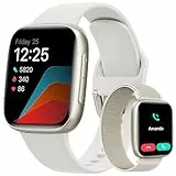 Smartwatch Damen Herren mit Telefonfunktion, 1,85' Smart Watch Fitnessuhr, 110+ Sportmodi, Herzfrequenz/SpO2, Fitness Tracker Schrittzähler Armbanduhr, 10 Tage Akku, 3ATM wasserdicht, iOS/Android