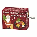 Fridolin Spieluhr Lasst Uns froh und munter Sein Mini Drehorgel Kurbelwerk Weihnachten
