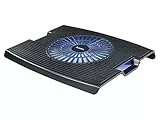 Hama Laptop-Kühlständer für 13,3-15,6 Zoll (33,9-39,6 cm) Wave-Laptop (Ventilator, Gummiboden, LED, 430 mA) schwarz