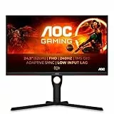 AOC Gaming 25G3ZM - 25 Zoll Full HD Monitor, 240 Hz, 0.5 ms MPRT, FreeSync Premium (1920x1080, HDMI, DisplayPort, USB Hub) schwarz/rot