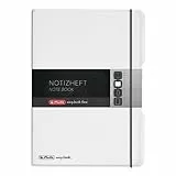Herlitz 11361425 Notizheft (A4, PP-Wechselcover mit Verschlußgummi, 80 g/m²), Farblos, 80 Blatt