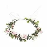 Beaupretty Haarschmuck Für Die Braut Hochzeitsdeko Künstlicher Blumenkranz Stirnband Blumen-Haargirlande Blumenkrone Halo-Kopfschmuck Boho Mit Hochzeitsfeier Foto-Requisite Haarschmuck