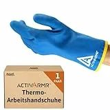 Ansell ActivArmr Winter-Arbeitshandschuhe - wärmebeständig & grifffest bei niedrigen Temperaturen, Kälteschutz-Handschuhe, Männer & Frauen, wasserdicht, Gr. XL (1 Paar)