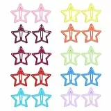 WeddHuis 20 Stück Stern-Haarspangen mit Druckknöpfen, Kawaii-Haarspangen, Stern-Haar-Accessoires für Frauen und Mädchen (Bunte)