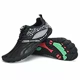 SAGUARO Barfußschuhe Herren Barfuss Schuhe Damen Barfussschuhe Outdoor Sport Zehenschuhe Fitnessschuhe rutschfest Traillaufschuhe Hochschwarz,Gr.40