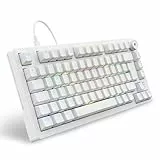 Sharkoon Skiller SGK25 RGB, Gaming Tastatur, 75% Layout, Hot Swap, Huano RED geschmierte Schalter, weiß