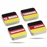 60x Gemischte Bierdeckel - Deutschland Deko Dekoration Set Fanartikel Tischdekoration für Fußball WM, EM (60x Bierdeckel Deutschland)