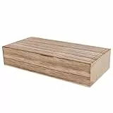 Cabilock Holzkiste mit Deckel Schmuck Kiste Vintage Dekorative Holzbox Hölzerne Aufbewahrungsbox Bastelbox Schmuck Holz Schatulle Kleine Dinge Storge Container Schmuckhalter Hochzeit Geschenk