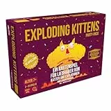 Exploding Kittens, Exploding Kittens – Party-Pack (Auflage 2024), Grundspiel + Erweiterung, Partyspiel, Kartenspiel, 2-10 Spieler, Ab 7+ Jahren, 15 Minuten, Deutsch