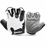 KONVINIT Fahrradhandschuhe Herren Sommer Halbfinger MTB Handschuhe,Radhandschuhe für Mountainbike/Rennrad,Fahrrad Handschuhe Freizeit Herren und Damen,White S