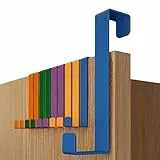 4smile Türhaken - 10er Set, Bunt - Edelstahl Türhaken zum Einhängen, universell verwendbare Türgarderobe - Solide Kleiderhaken Tür, Türhakenleiste zum Einhängen