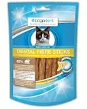bogar, Bogadent Dental Sticks für Katzen, Katzen-Zahnpflege, Katzensnacks zur Förderung des Kauens und der Verdauung, Kaustangen Katze, Mit Fisch, Fleisch, Früchten und Mineralstoffen, 50 g