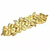 KKJOY Vintage Metall Haarspange, Vierblättriges Kleeblatt und Marienkäfer Haarklammer, Haarnadeln Groß, Gothic Haarspangen Damen, Braut Haarschmuck Hochzeit, Bananenspange für Frauen (Gold)
