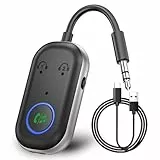 YSWOVUO Bluetooth 5.3 Adapter, 2 in 1 Bluetooth Transmitter Unterstützt 2 AirPods, Bluetooth Sender Klinke Kopfhörer Kompatibel mit Flugzeug,TV, Stereoanlage