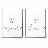 BLCKART Premium Poster Set So Good To Be Home | Stilvolle Poster Wohnzimmer Schlafzimmer Deko | ohne Rahmen (Good to be Home III, A3)