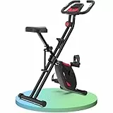 Ultrasport F-Bike Pro Heimtrainer Fahrrad Klappbar, Hometrainer Fahrrad Klappbar mit Komfort-Sattel, Ergometer, Fitnessbikes, Trimmrad Klappbar, Rot-Schwarz