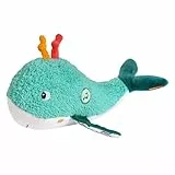 Fehn Einschlafhilfe Wal – Baby Einschlafhilfe mit Soundmodul: Wal Kuscheltier mit entnehmbaren elektronischem Soundmodul mit Cry-Sensor, Spieluhr für Babys und Kleinkinder ab 0+ Monaten