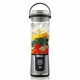 Ninja Blast Tragbarer Mixer, 530 ml, auslaufsicherer Deckel & Trinkauslauf, leistungsstarker kabelloser Mini-Mixer, wiederaufladbar, tragbare Smoothies, Protein-Shakes, mischt Eis und gefrorene