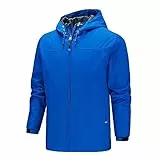 Generisch Rennrad Regenjacke Herren, Outdoor Rain Freizeitjacke Kapuze Men Fahrrad Atmungsaktiv Winter Jacket Für Herren Winterjacke Swampland Winddichte Jacke Ultraleicht Jacket (L, Sky Blue)