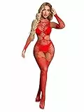 Sexy Dessous Damen für sex Bodystocking Catsuit ouvert Netz body dessous damen sexy Unterwäschen Reizwäsche Netz Strumpfhose Hohle Jumpsuit Frauen Bodysuit Nachtwäsche outfit sets mit Handschuhe