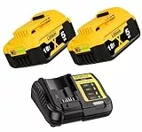 2 Stück 5000mAh Ersatz für Dewalt Akku 18V Und 1x 4A DCB112 Ersatz für Dewalt Ladegerät 18V DCB184 DCB180 DCB181 DCB182 DCB201 DCB204 mit LED Werkzeugakku