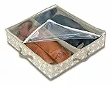Domopak Living 8001410074300 Schutzhülle Stiefel 2 Fächer Sie, Kunststoff, weiß/beige, 50 x 60 x 12 cm