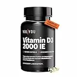 VALYOU Vitamin D3 2.000 IE ◉ 120 Kapseln je 50 μg ◉ Hochdosierte Minikapseln ◉ Vitamin D für Immunsystem, Muskeln & Knochen ◉ 8 Monate Vorrat ◉ Laborgeprüfte Premium-Qualität