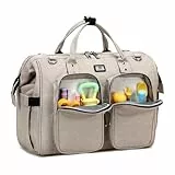 Pomelo Best Wickeltasche mit wasserdicher Wickelunterlage und 2 Kinderwagen Haken verstellbare Schultergurt multifunktionale Umhängetasche Reisetasche für Unterwegs