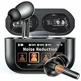 ZZU Kopfhörer Kabellose Bluetooth mit Smart Touchscreen, 48 Std. Laufzeit, Bluetooth 5.4 In-Ear Ohrhörer mit ANC & ENC Geräuschunterdrückung, 5 EQ-Modi, HiFi Stereo, IPX7 Wasserdicht Anthrazit