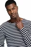 Armor Lux Herren Shirt Im Marine-stil Aus Baumwolle Pullover, Navi/Weiß, L EU