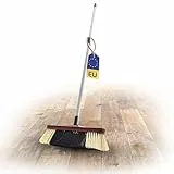 Novaliv Zimmerbesen mit Stiel ROSSHAAR Mischung Besen weiche Borsten Schrankbesen mit Teleskopstiel Gemischter Rosshaarbesen Besen für Laminat und Parkett Rosshaarbesen Naturborsten Stubenbesen