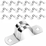 Caianwin 25mm Rohrschellen 20 Stück,Befestigungsschellen Edelstahl Rohrschelle für Befestigung der Gasrohre Wasserrohre & Kabeln