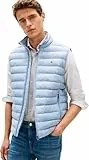 Tommy Hilfiger MW0MW37677 Herren-Weste, verstaubar, recycelt, Blau, Größe XL, Blau (Brisk Blue), XL
