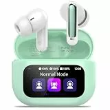 Touchscreen Bluetooth Kopfhörer, 2026 In Ear Kopfhörer Kabellos Bluetooth 5.4 mit ANC+ENC Noise Cancelling Mic, 48Std Spielzeit Tiefer Bass Earbud mit 5 EQ-Modi, IP7 Wasserdicht Ohrhörer Grasgrün