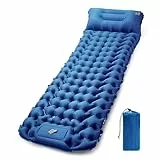 CALIYO Isomatte Camping – Verdickte Luftmatratze mit FußpressPumpe, Ultraleicht & Wasserdicht | Integriertes Kopfkissen, Kleines Packmaß für Outdoor, Wandern, Zelte & Reisen