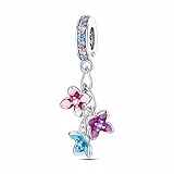 QIKAOLA Tierischer Charm Anhänger S925 Sterling Silber Beads with Cubic Zirconioa für Europäische Armbänder Halskette Mother's Day Schmuck Geschenk für Damen